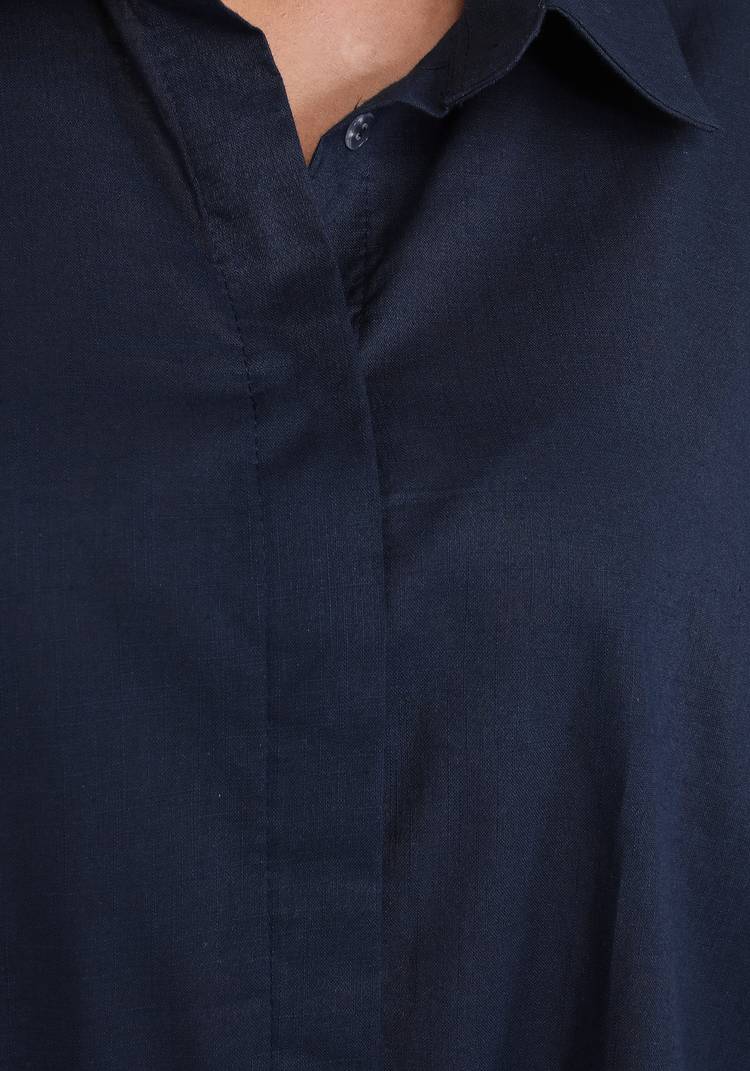 Блуза-рубашка однотонная оверсайз шир.  750, рис. 2