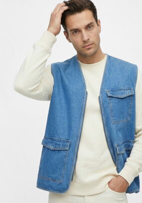 Жилет из джинсы Бруно