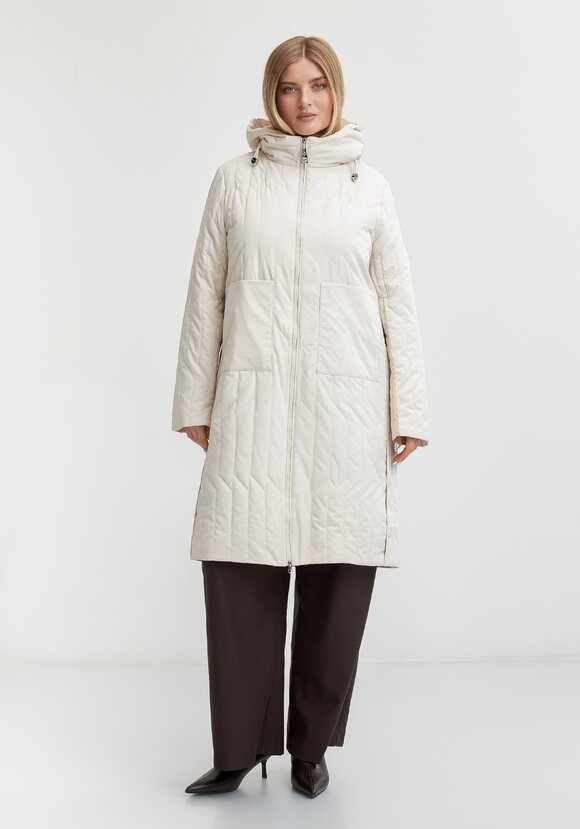 Пальто с фигурной стежкой Стефания шир.  580, рис. 12