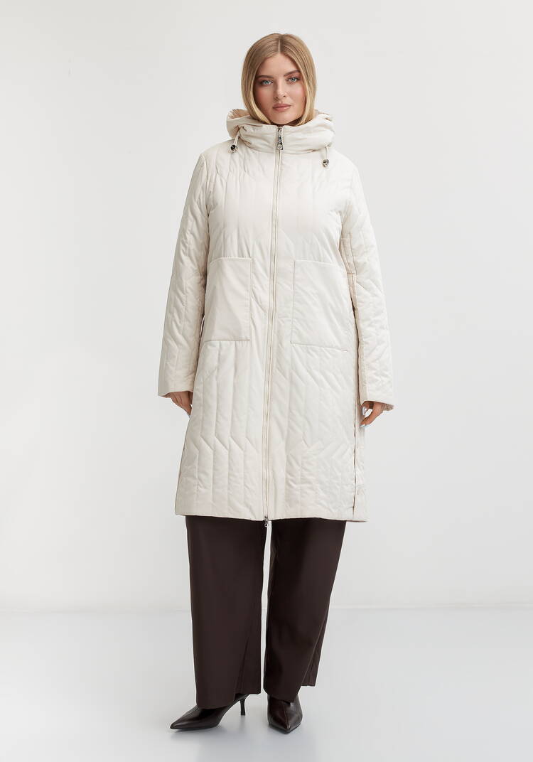 Пальто с фигурной стежкой Стефания шир.  750, рис. 12