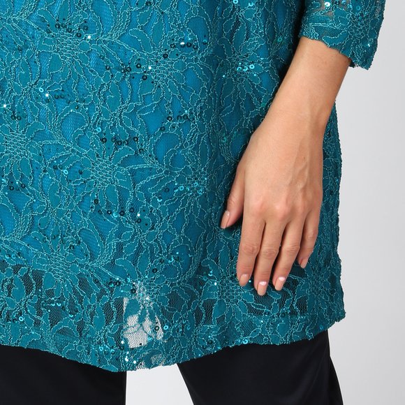 Туника из ажурной ткани шир.  580, рис. 14