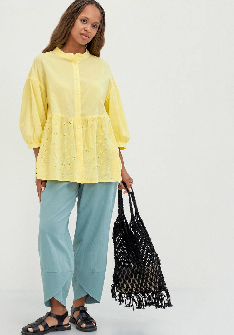 Блуза комбинированная с шитьём шир.  750, рис. 23