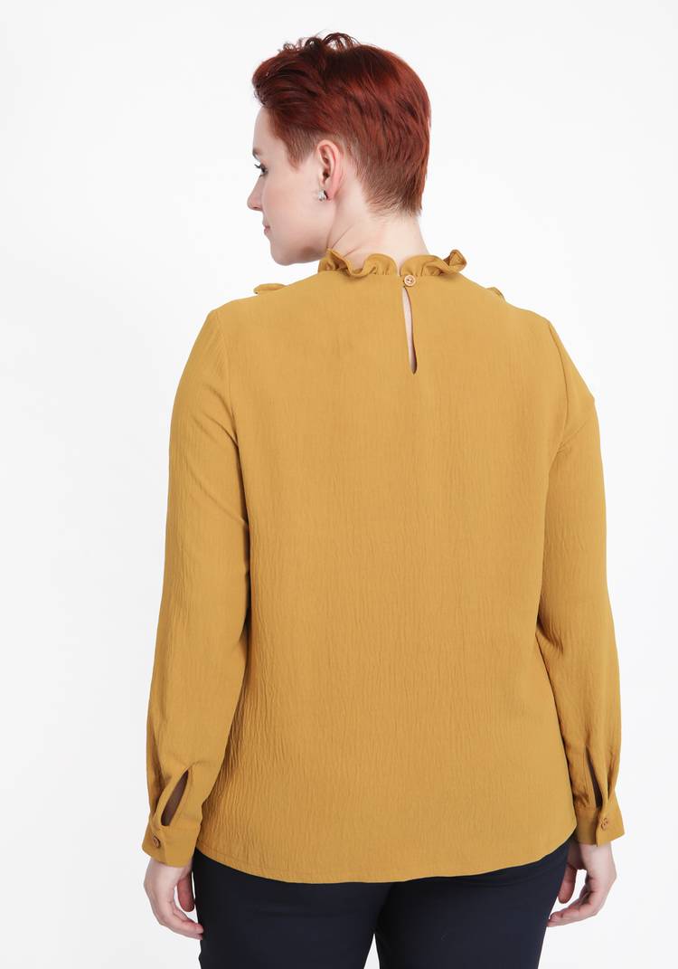 Блуза со складками и рюшей шир.  750, рис. 4