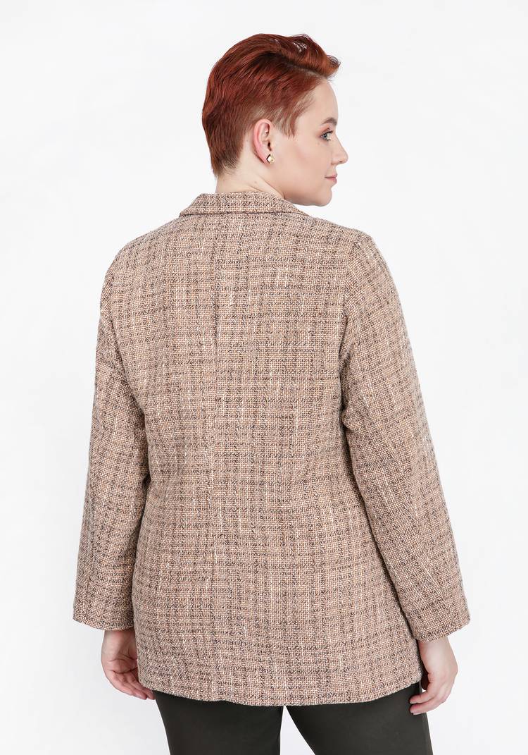 Пиджак женский двубортный твидовый шир.  750, рис. 3