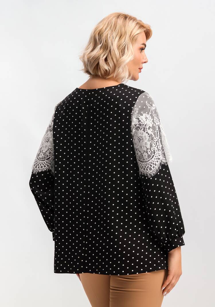 Блуза с кружевом по плечам шир.  750, рис. 30