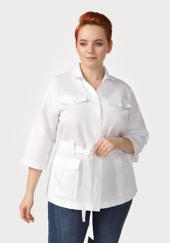 Жакет Сафари с накладными карманами шир.  580, рис. 9