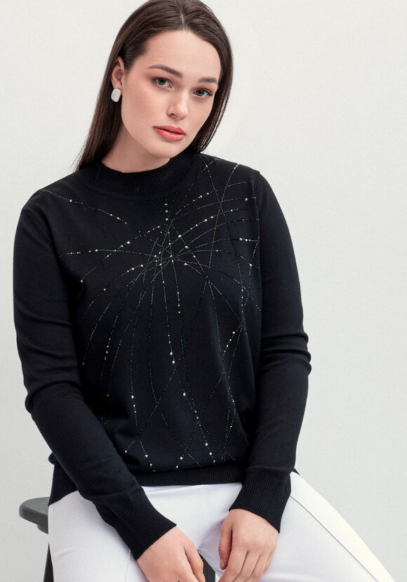 Джемпер с абстрактными полосками из страз шир.  580, рис. 15