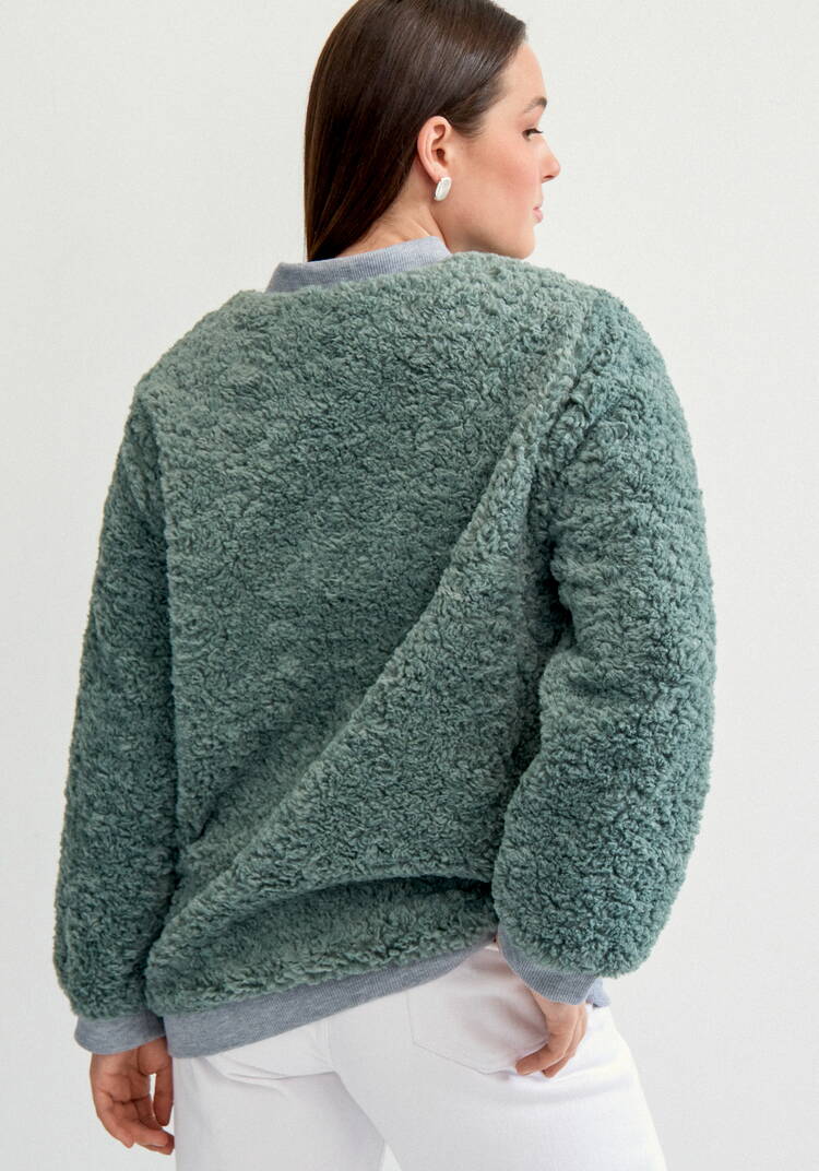 Бомбер на молнии в стиле тедди шир.  750, рис. 3