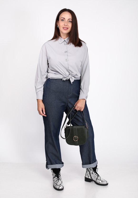 Блуза-рубашка с крупными пуговицами шир.  580, рис. 11