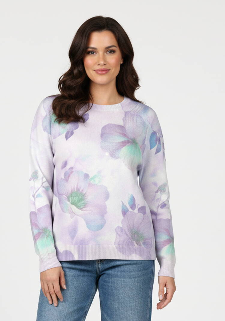 Блуза трикотажная с принтом в стразах шир.  750, рис. 4