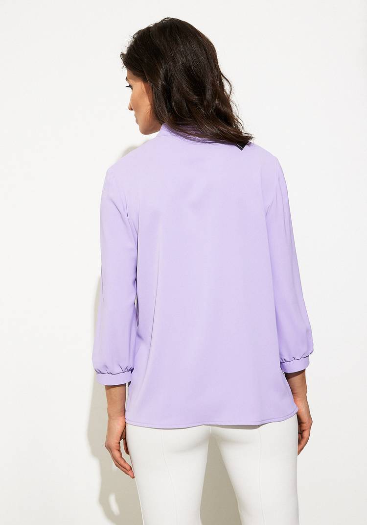 Блуза с защипами и ажурным кружевом шир.  750, рис. 3