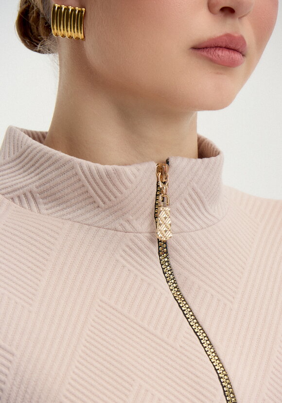 Кардиган на молнии с фактурным принтом шир.  580, рис. 5