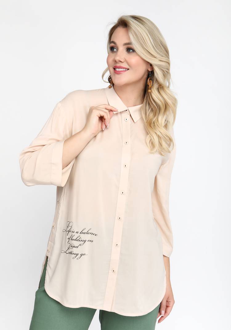 Блуза с шрифтом прямого силуэта шир.  750, рис. 5