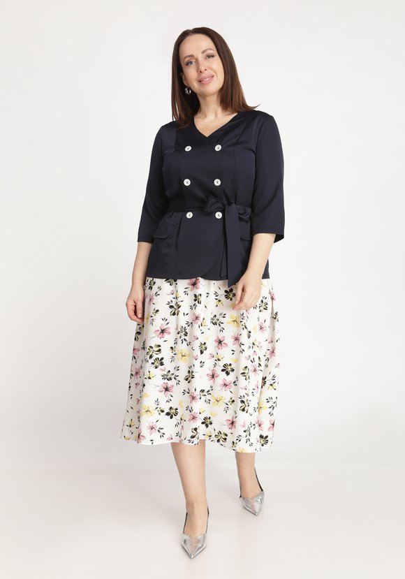 Костюм двойка: жакет и юбка шир.  580, рис. 25