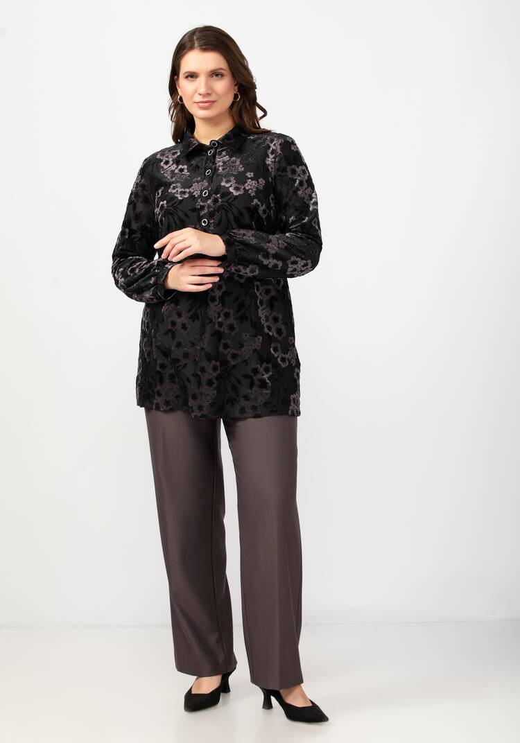 Туника с планкой на пуговицах шир.  750, рис. 19