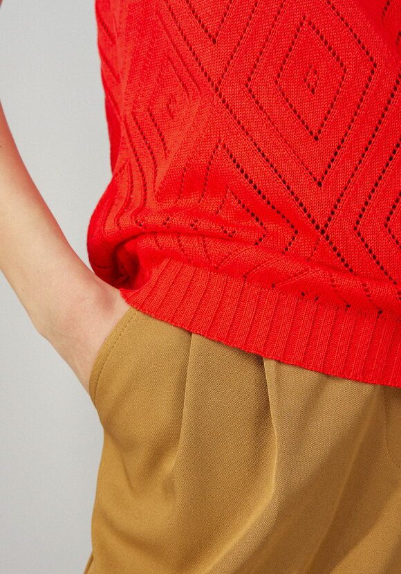 Джемпер с коротким рукавом ажурный шир.  580, рис. 13