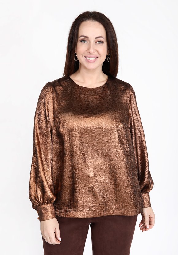 Блуза с объемным рукавом на манжете шир.  580, рис. 1