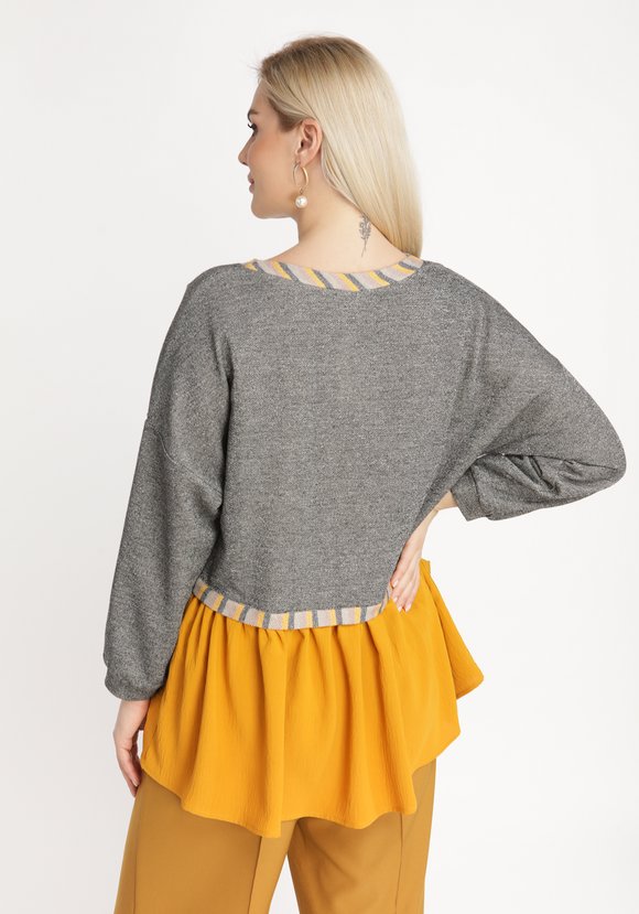 Джемпер комбинированный с метанитью шир.  580, рис. 6