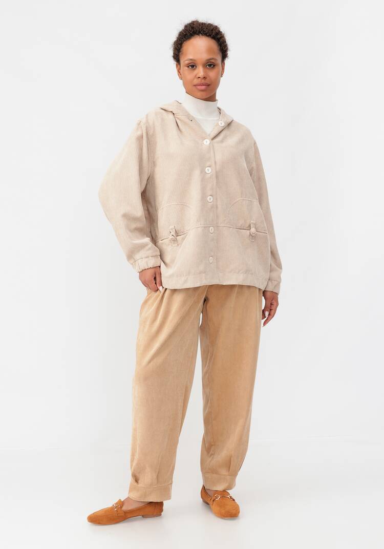 Ветровка из вельвета с капюшоном шир.  750, рис. 29