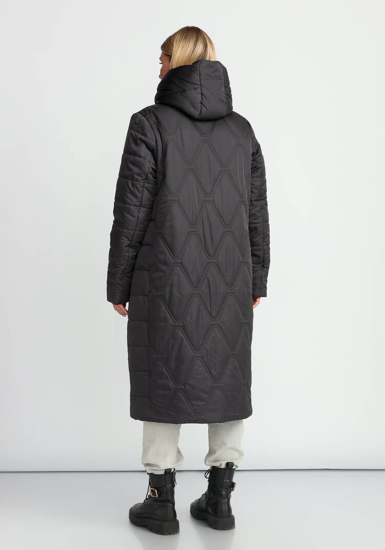 Удлиненное пальто с капюшоном шир.  750, рис. 10