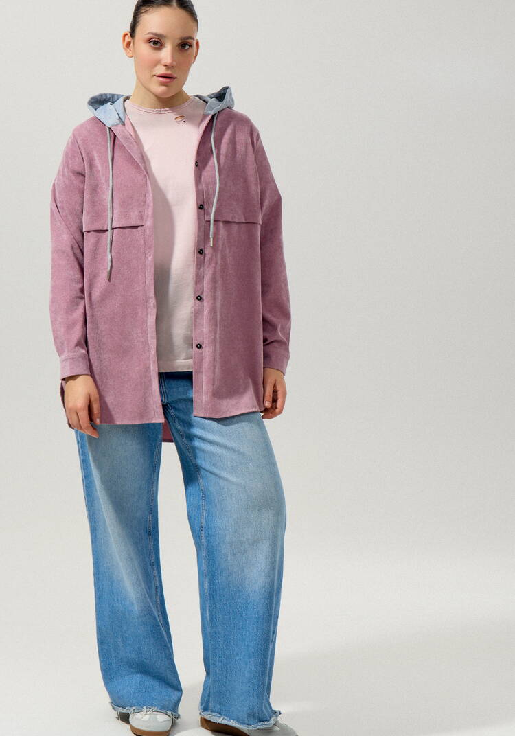 Рубашка из вельвета с капюшоном шир.  750, рис. 19