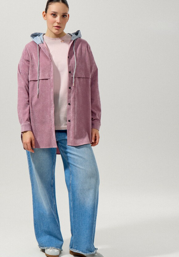 Рубашка из вельвета с капюшоном шир.  580, рис. 19