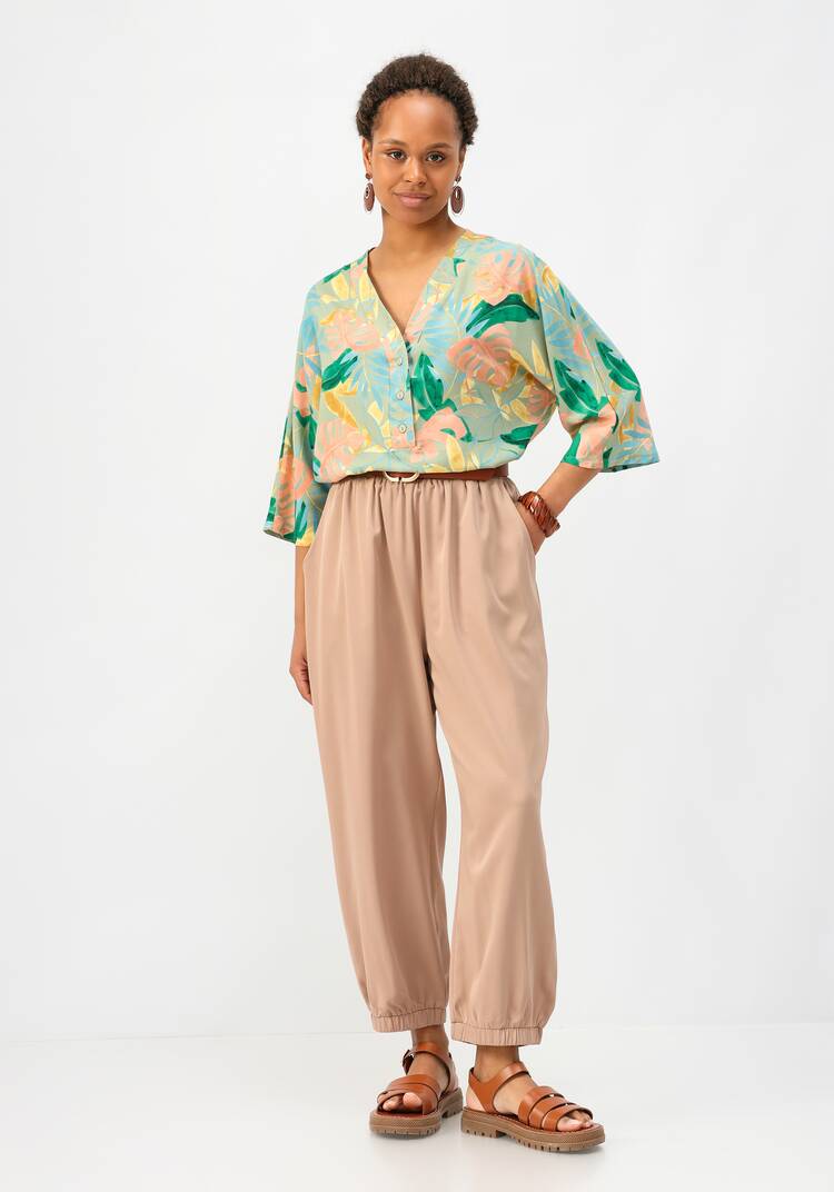 Брюки бананы на резинке с карманами шир.  750, рис. 23