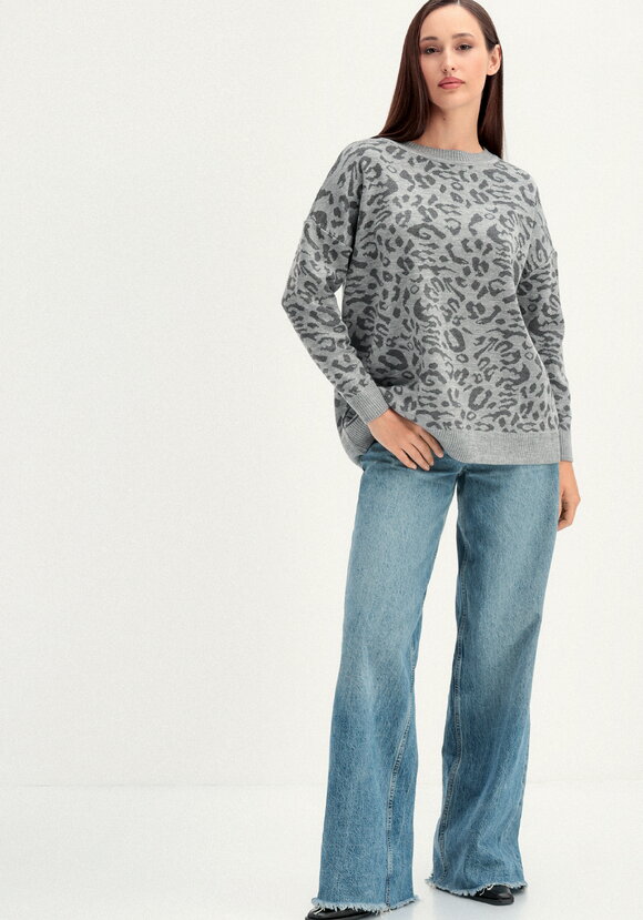 Джемпер с леопардовым принтом шир.  580, рис. 22