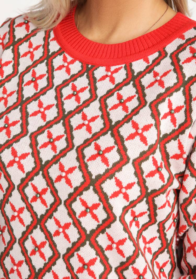 Джемпер с рисунком и декором в виде бусин шир.  750, рис. 8