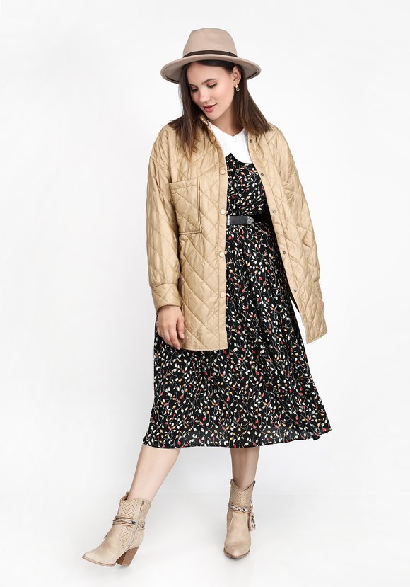 Куртка стеганая с карманами и поясом шир.  580, рис. 11