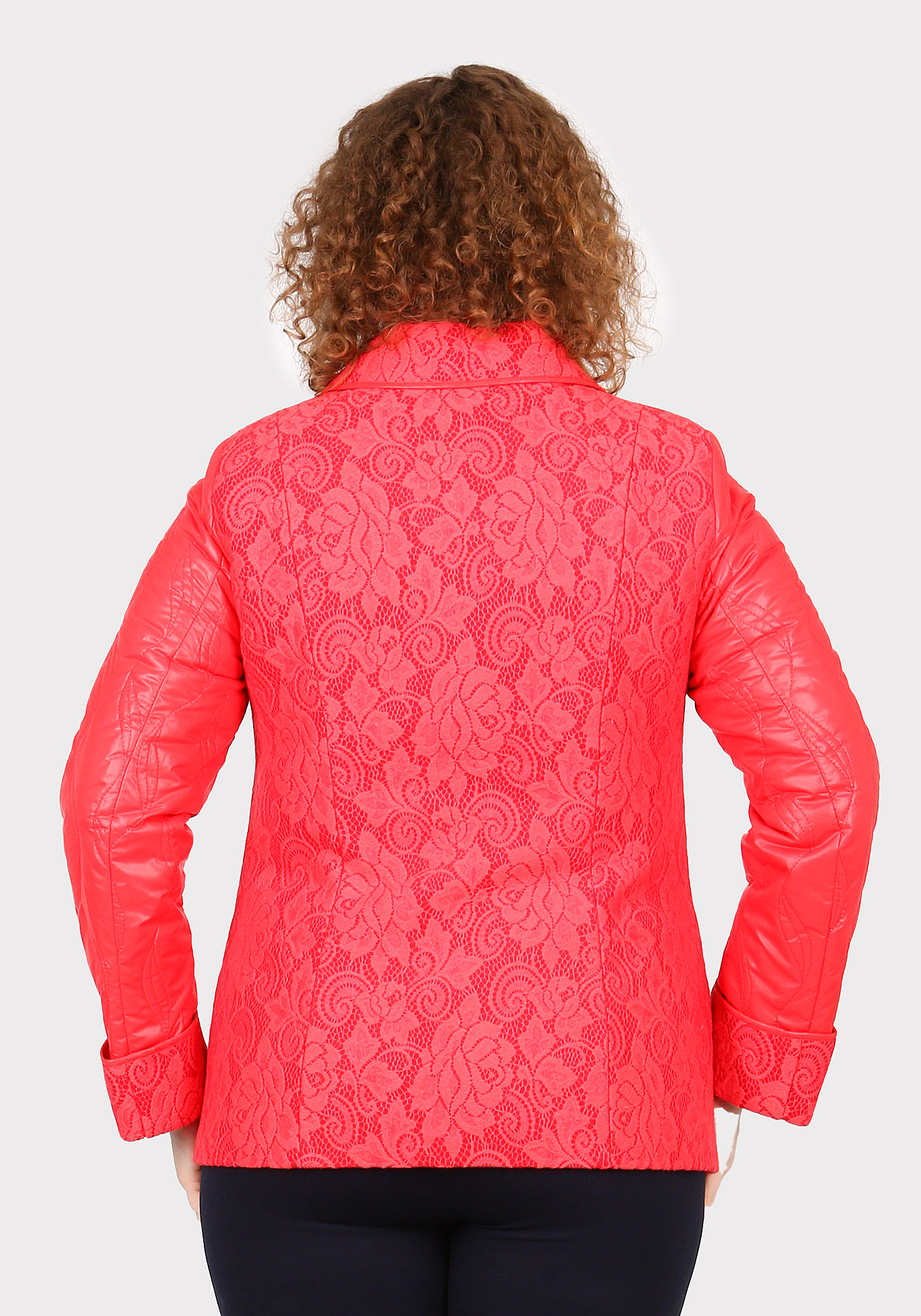 Куртка с узором Mio Imperatrice, размер 50, цвет коралл - фото 3