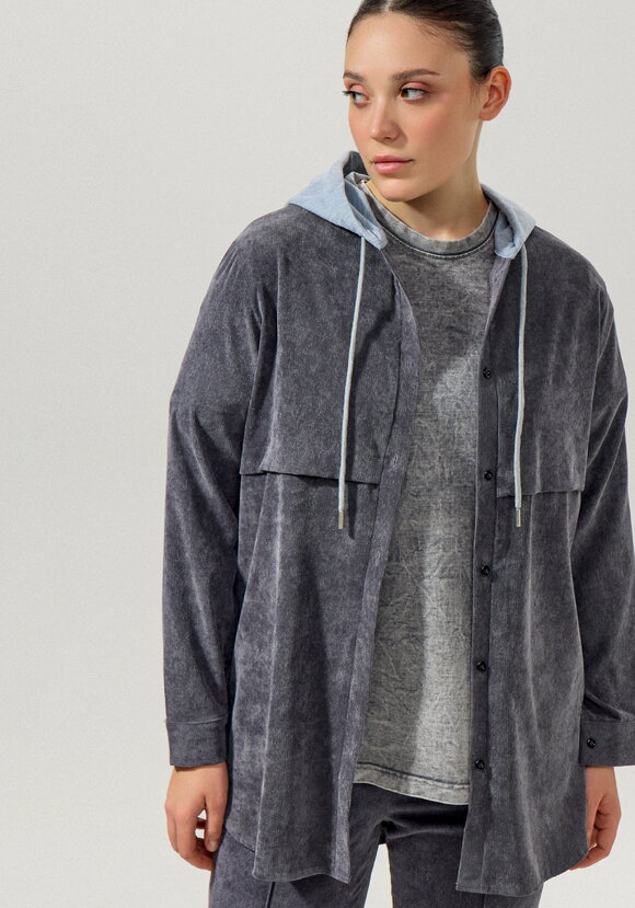 Рубашка из вельвета с капюшоном шир.  580, рис. 18