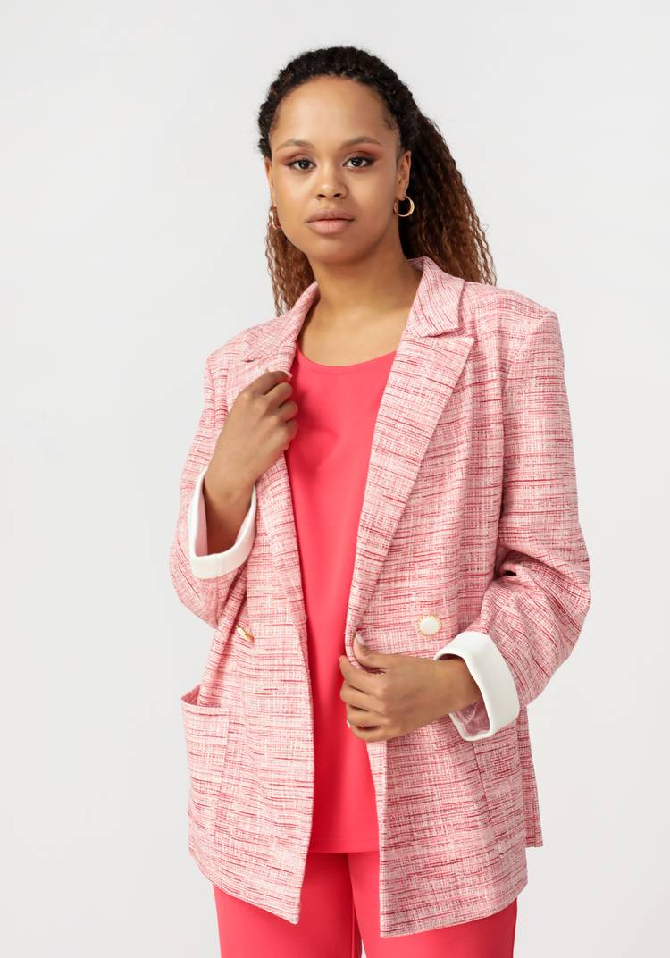 Пиджак на две пуговицы Аделина шир.  750, рис. 6