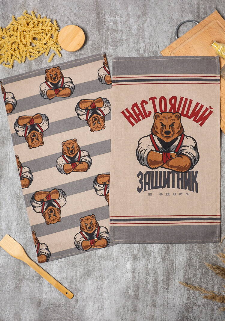 Полотенца из рогожки Главный на кухне, 8 шт шир.  750, рис. 14