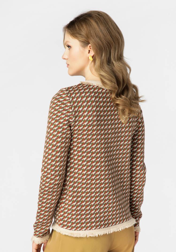 Пиджак женский с отделкой из бахромы шир.  750, рис. 8