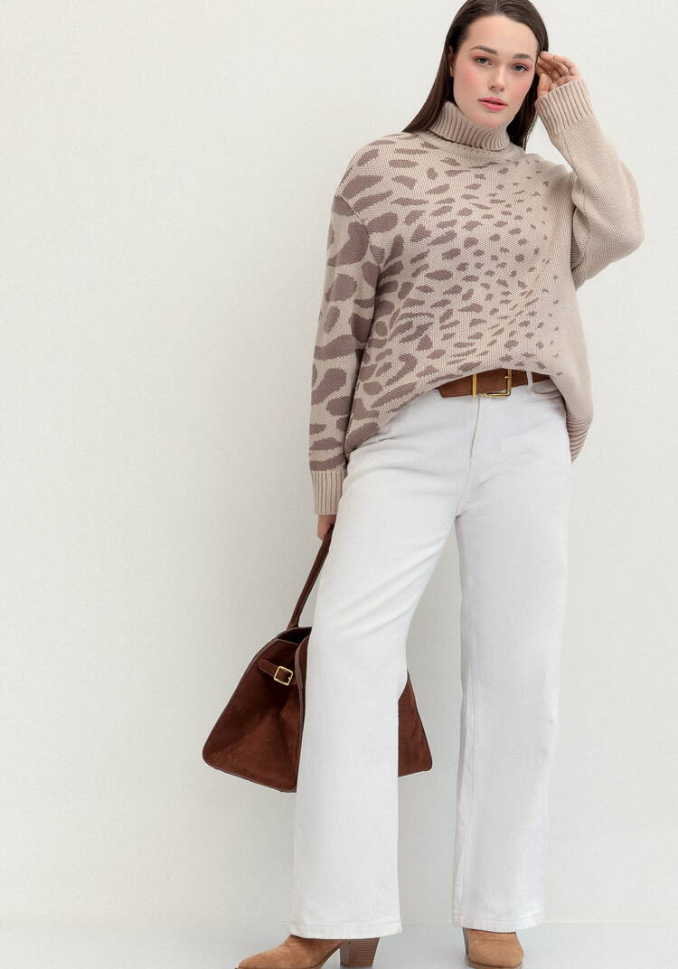 Джемпер с асимметричным расположением рисунка шир.  750, рис. 17