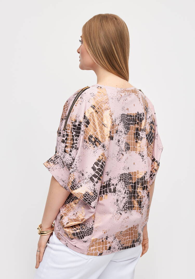 Блуза с блестящим принтом Эльвира шир.  750, рис. 9