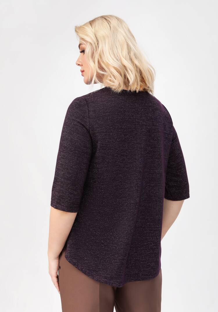 Блуза с декором из страз по горловине шир.  750, рис. 33