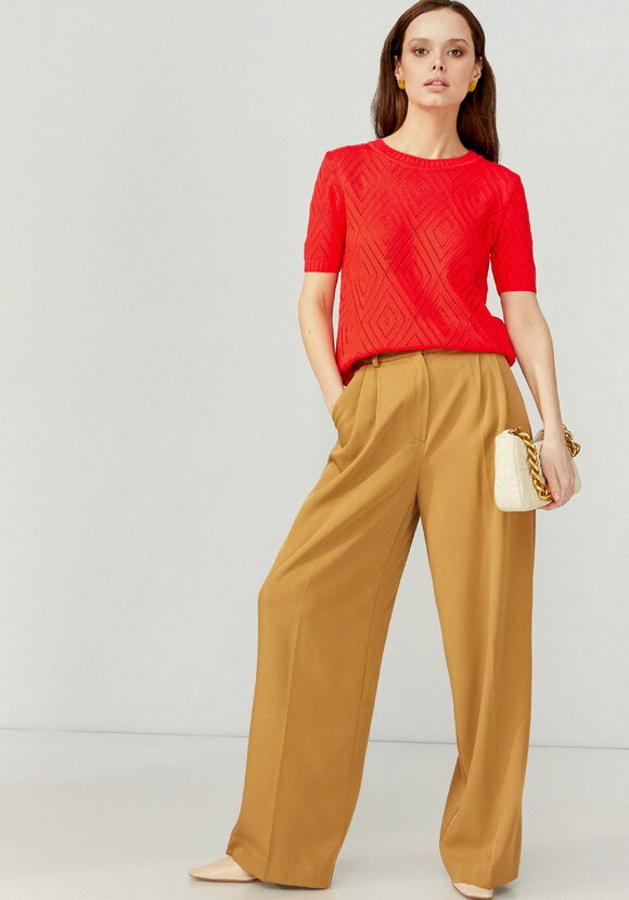 Джемпер с коротким рукавом ажурный шир.  580, рис. 10