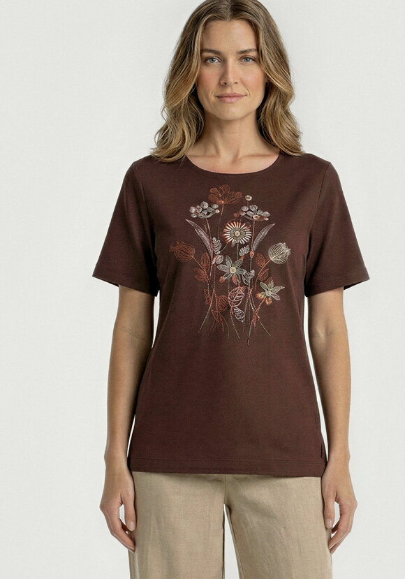 Блуза с принтом из льна шир.  580, рис. 12