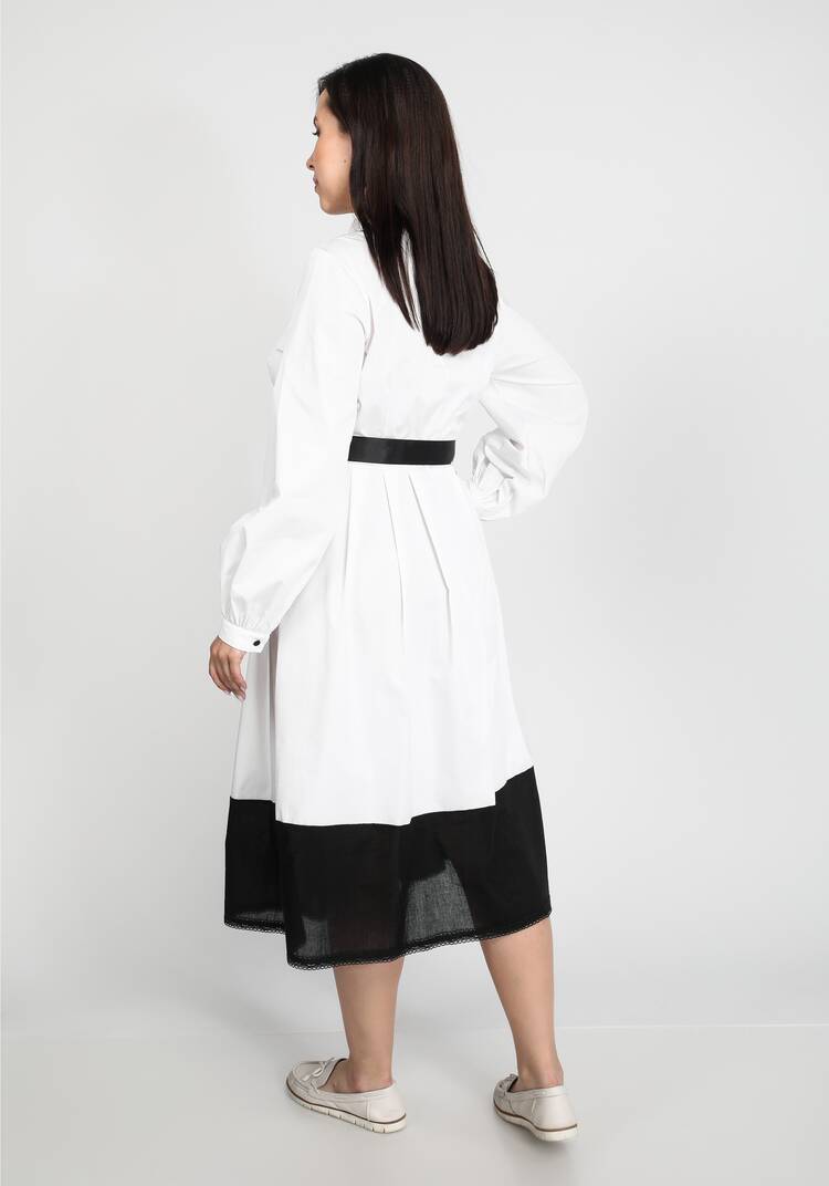 Платье-рубашка с контрастной вставкой шир.  750, рис. 2