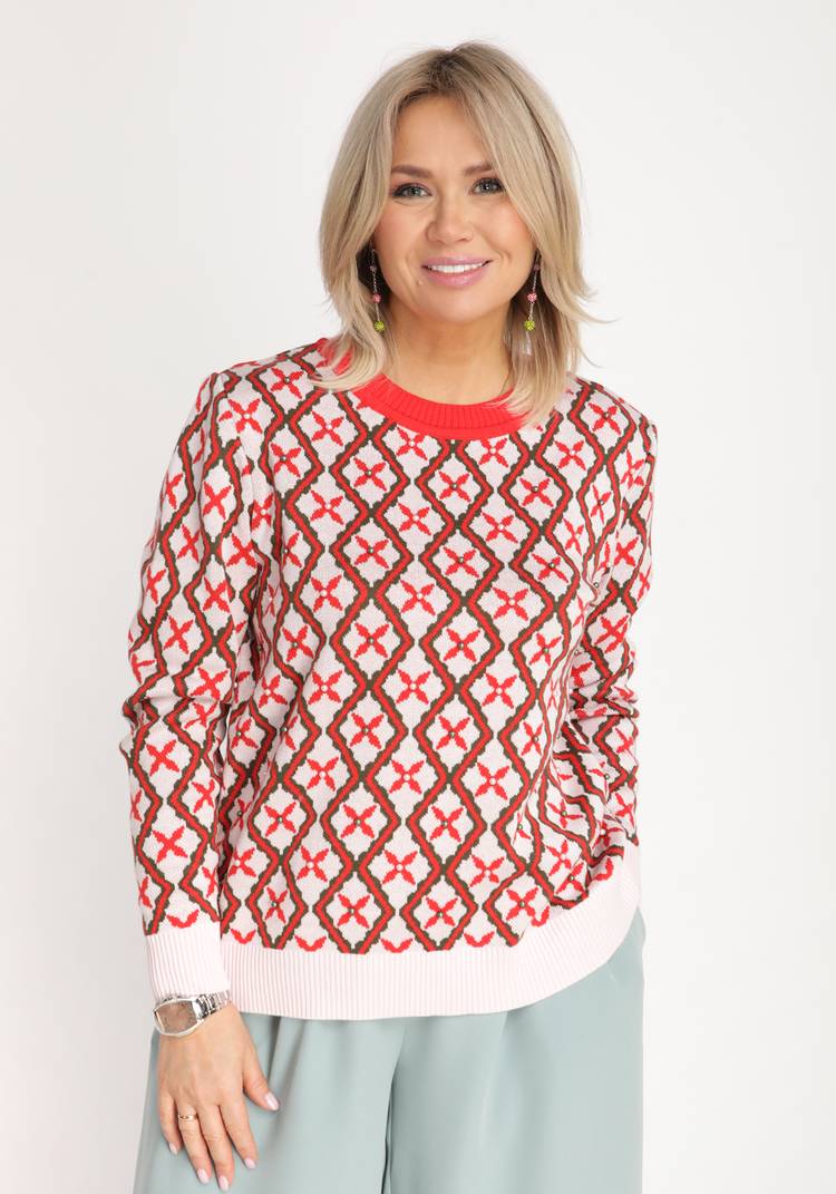 Джемпер с рисунком и декором в виде бусин шир.  750, рис. 5