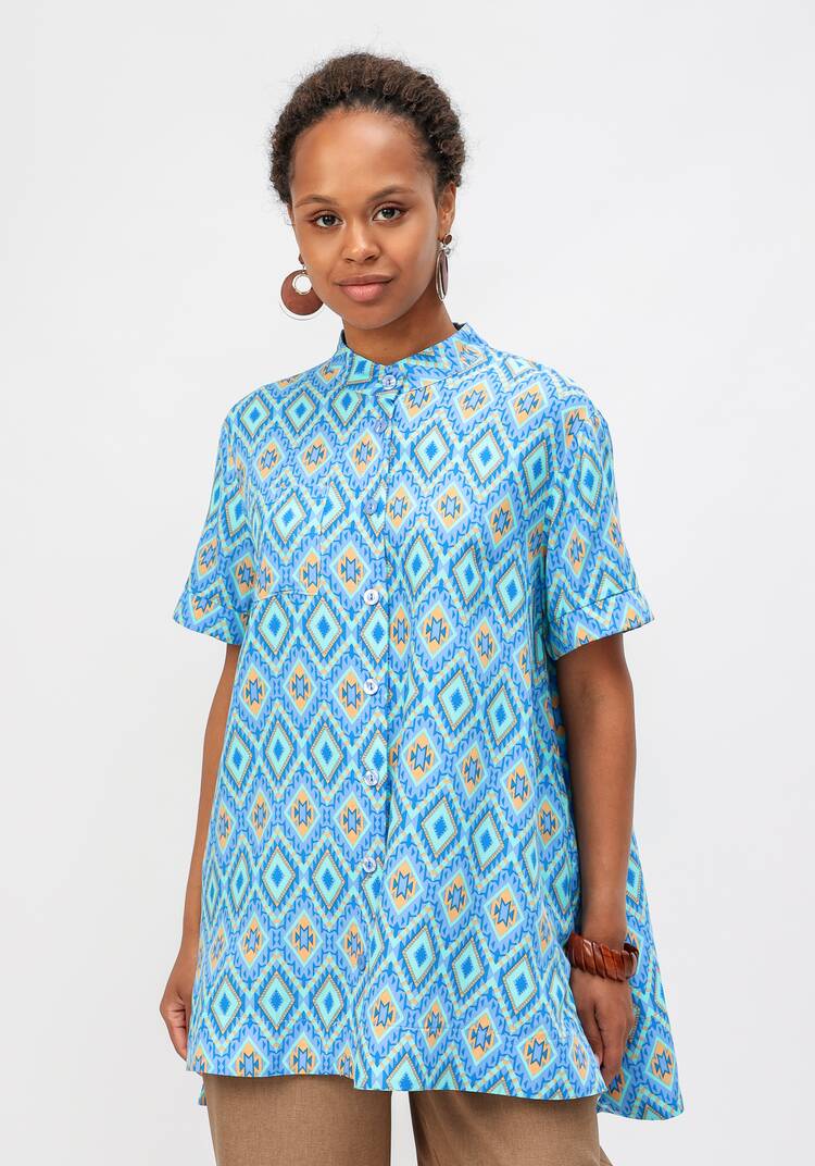 Блуза с геометрическим рисунком шир.  750, рис. 31