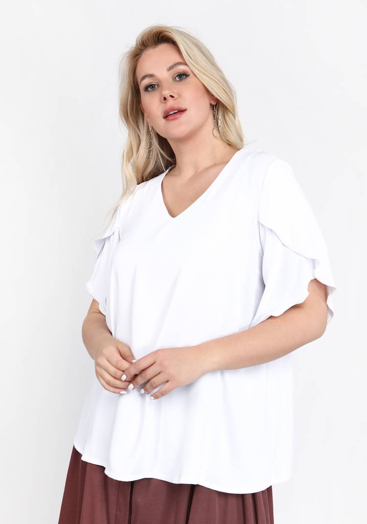 Блуза с необычным рукавом шир.  750, рис. 5