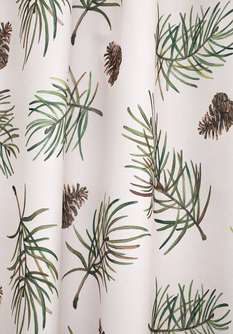 Комплект портьер с подхватами Еловые ветки шир.  750, рис. 4