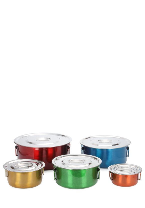 Набор посуды из нержавеющей стали с крышками шир.  580, рис. 8