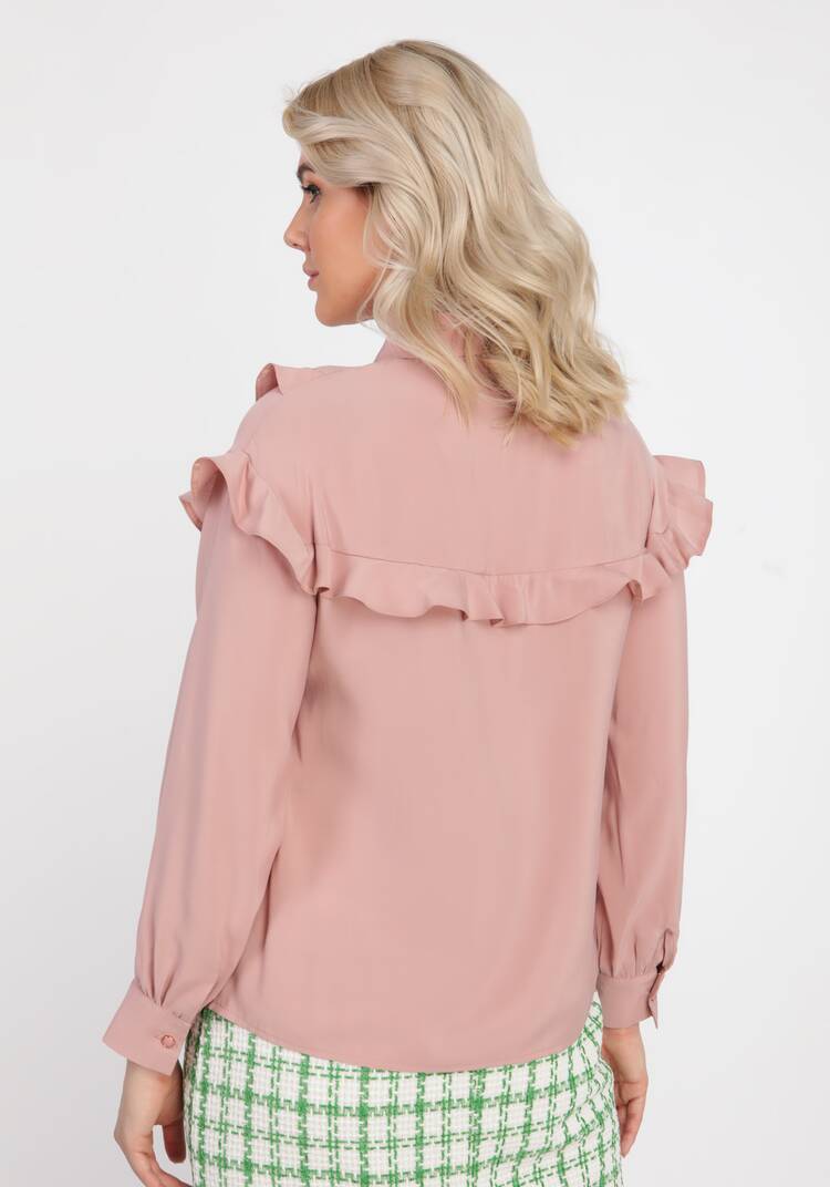 Блуза с рюшами на пуговицах шир.  750, рис. 8