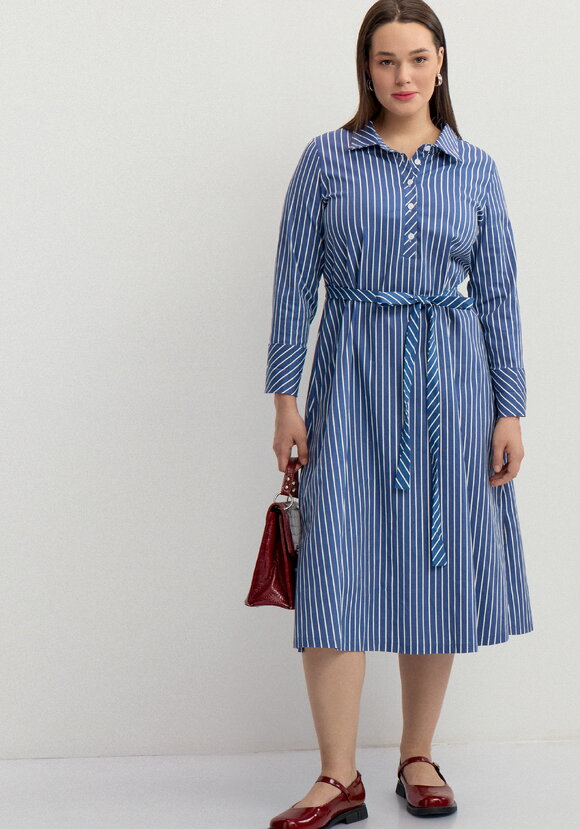 Платье-рубашка с отложным воротником шир.  580, рис. 7