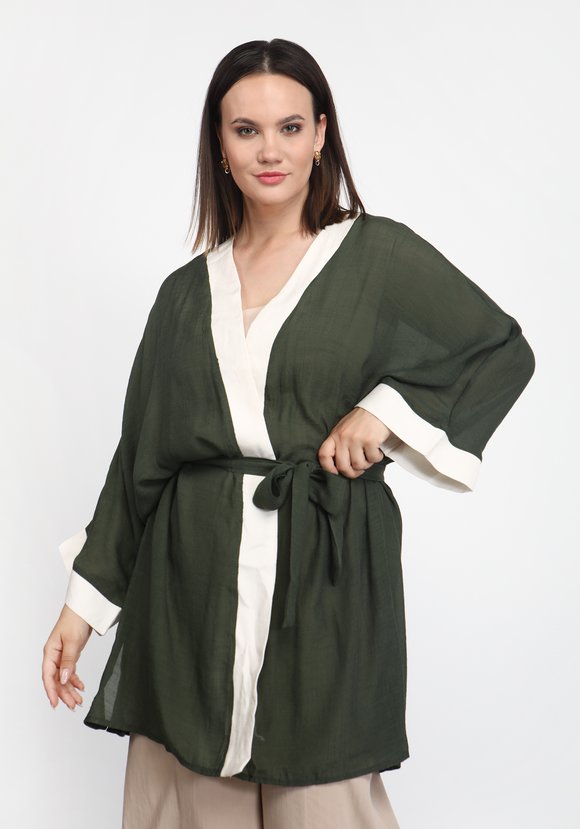 Кардиган-накидка из прозрачной ткани шир.  580, рис. 2