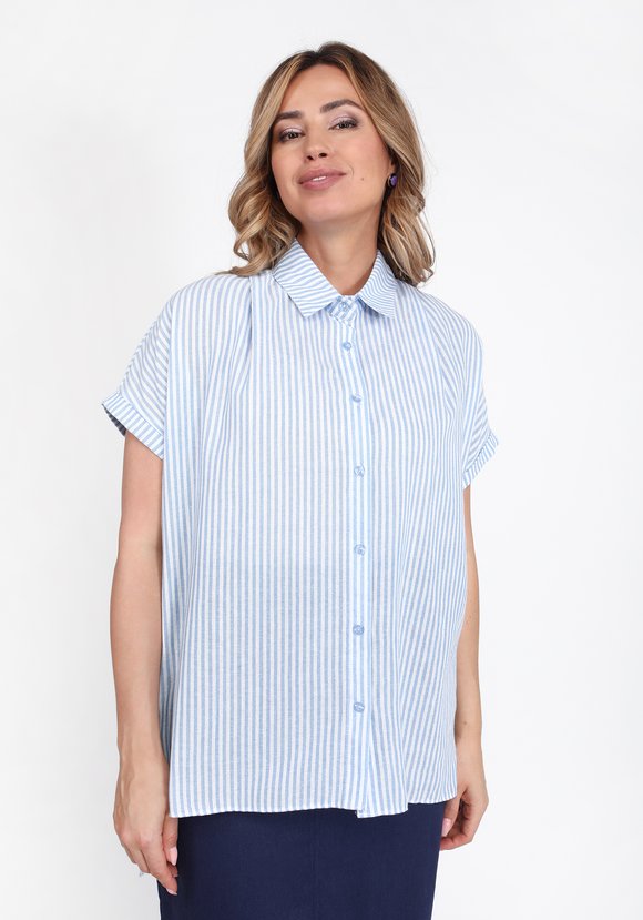 Блуза с цельнокроеным коротким рукавом шир.  580, рис. 5